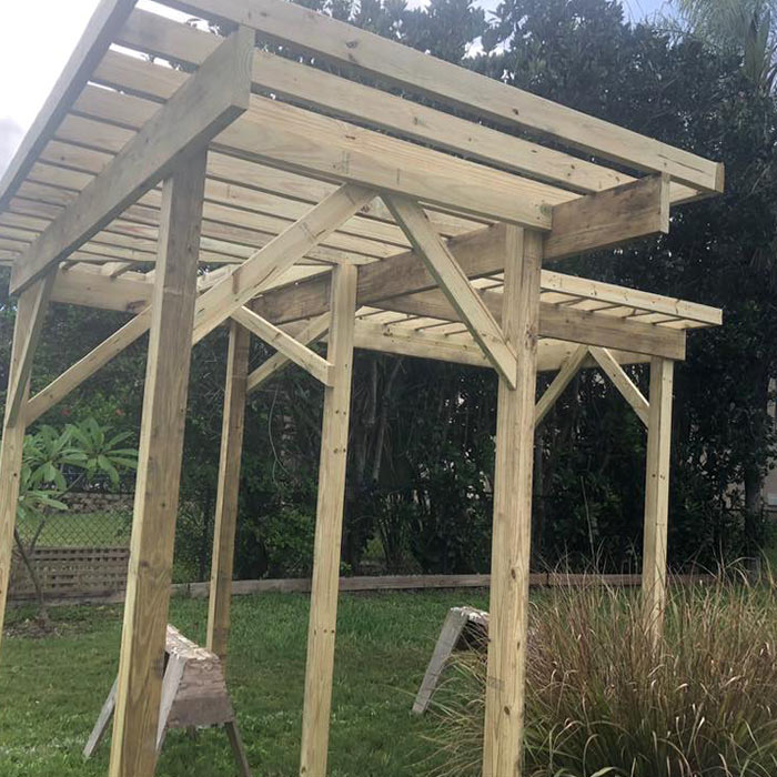 newly installed pergola north fort myers fl